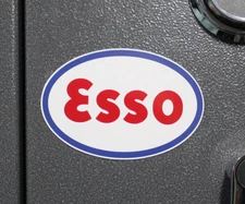 Vintage Oval Esso Logo - Refrigerator Magnet - 4" or 5.5" - Standard Oil & Gas