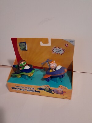 Super Why 2 Flyer Vehicles PBS Wyatt Alpha Pig 2009 Learning Curve NEW! Rare