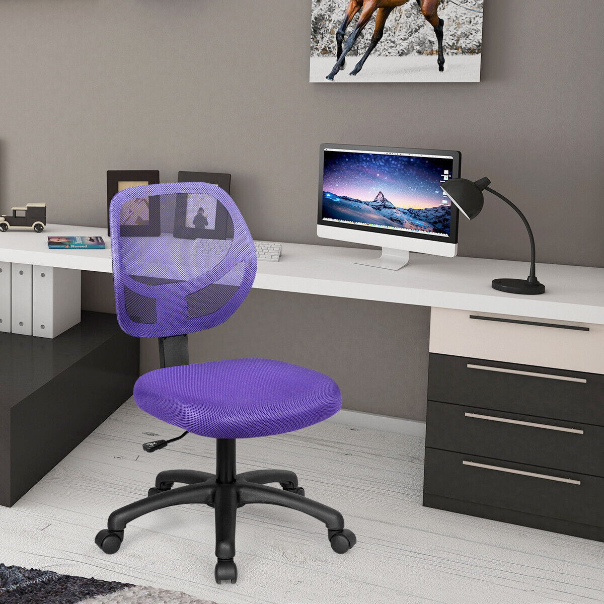 Ergonomic Low-Back Office Chair Swivel Mesh Executive Computer