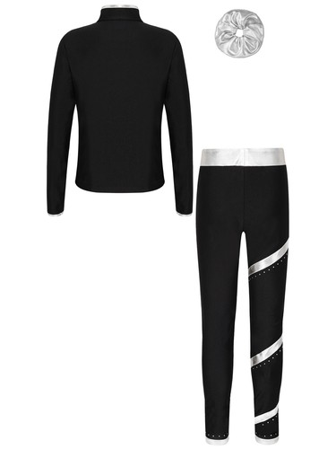 Kids Girls Sweatshirt Long Sleeve Jacket Performance Activewear Stand Collar - Picture 44 of 63