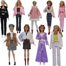 1/6 Dolls Clothes Set Clothing Outfits Accessories Coat Shirt Pants Skirt 11.5in