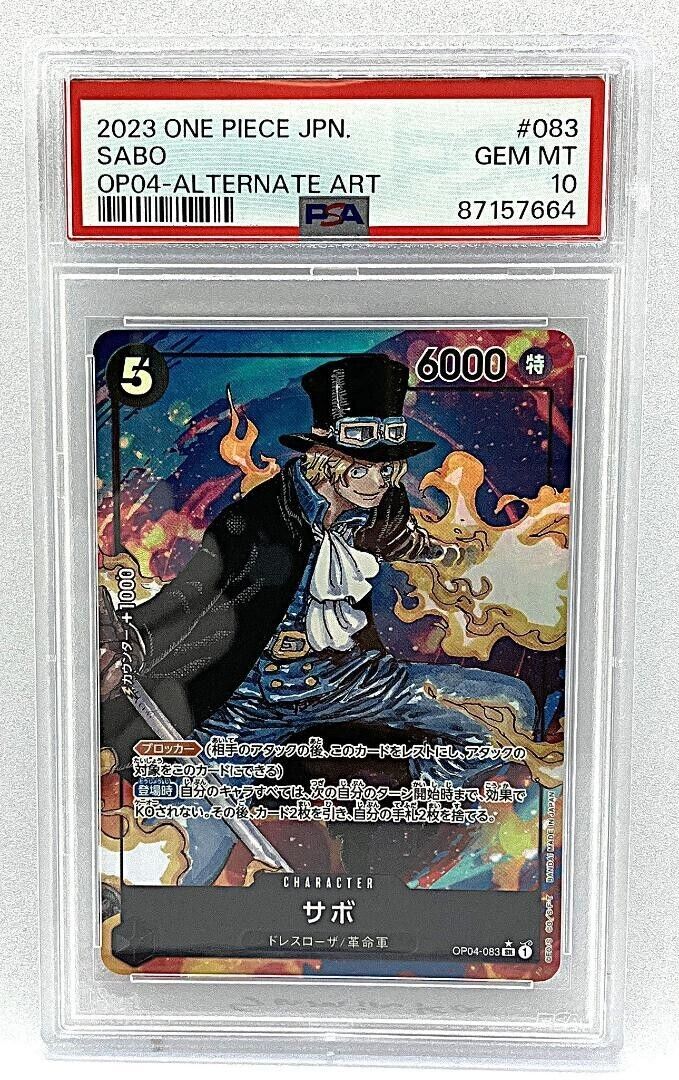 PSA 10 Sabo OP04-083 SR Comic Parallel Manga Alt Art ONE PSA 10 Sabo OP04-083 SR Comic Parallel Manga Alt Art ONE