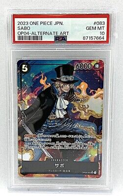 PSA 10 Sabo OP04-083 SR Comic Parallel Manga Alt Art ONE PSA 10 Sabo OP04-083 SR Comic Parallel Manga Alt Art ONE