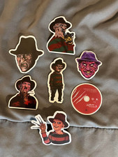 Lot 7 FREDDY KRUEGER 1" to 2 3/4" ELM STREET Stickers FAST FREE Halloween