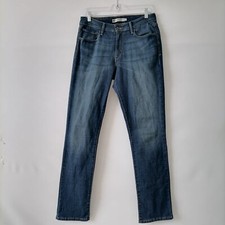 Levi's Womens Denim Blue Five Pocket Design Mid Rise Skinny Jeans Size 12