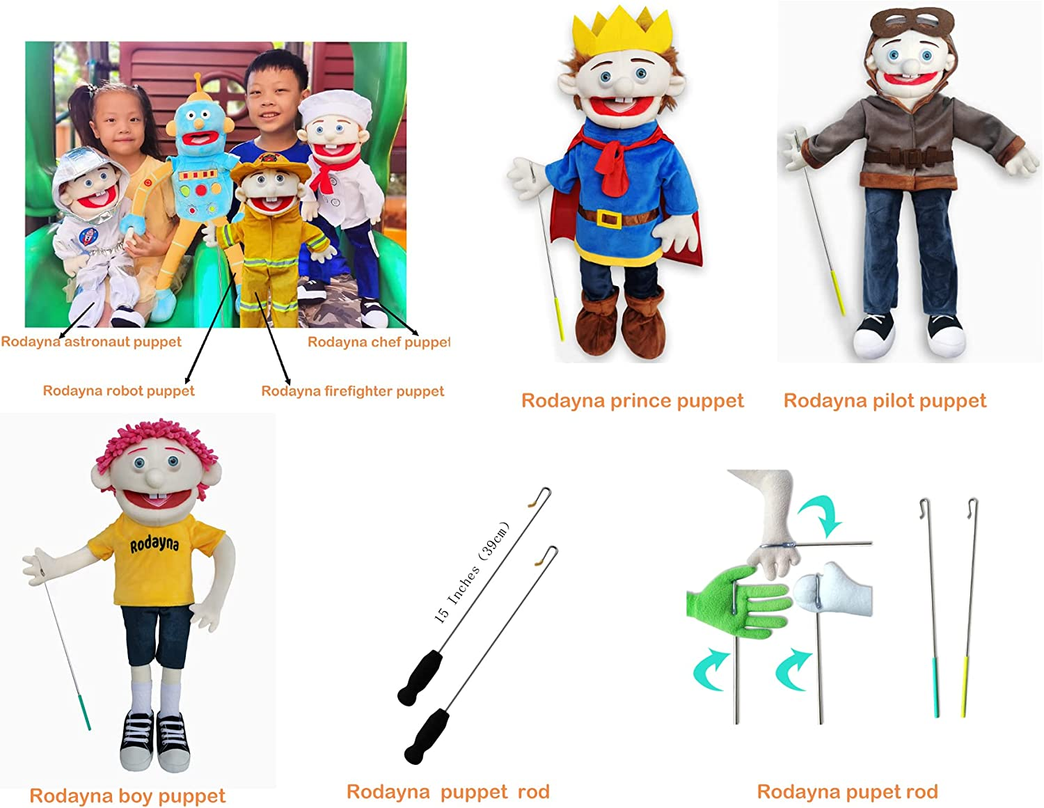 25", Astronaut Cosmonaut Spaceman Puppet, Full Body, Ventriloquist