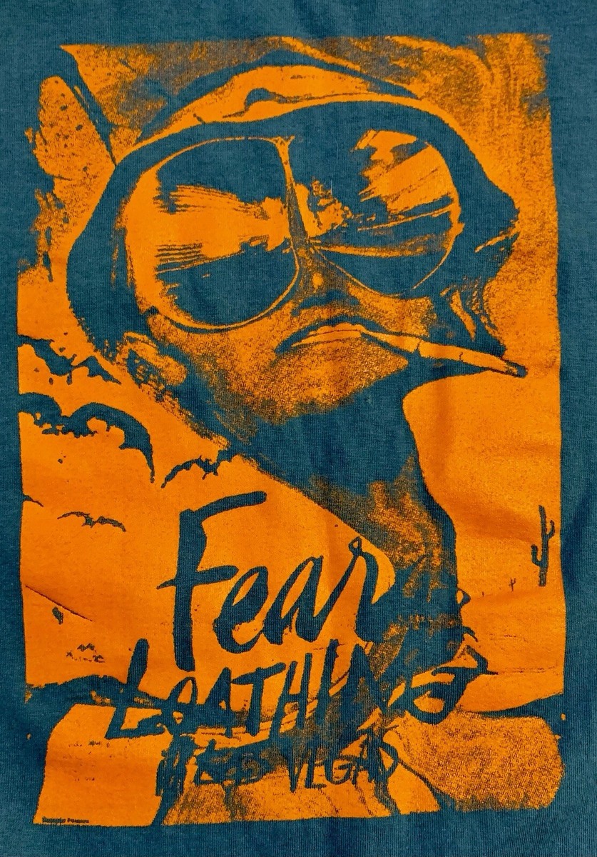 Vintage Large 1990's Blue Fear And Loathing In Las Vegas