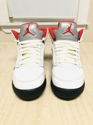 Nike Air Jordan Retro OG GS Fire Red Silver Size White