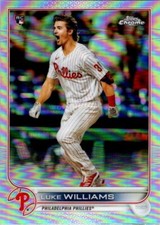2022 Topps Chrome RC Rookie Refractor #170 Luke Williams - Philadelphia Phillies