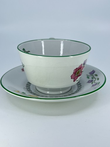 2pc Rare Vintage SPODE England Fine China SUMMER PALACE Tea Cup & Saucer Floral - Picture 3 of 24