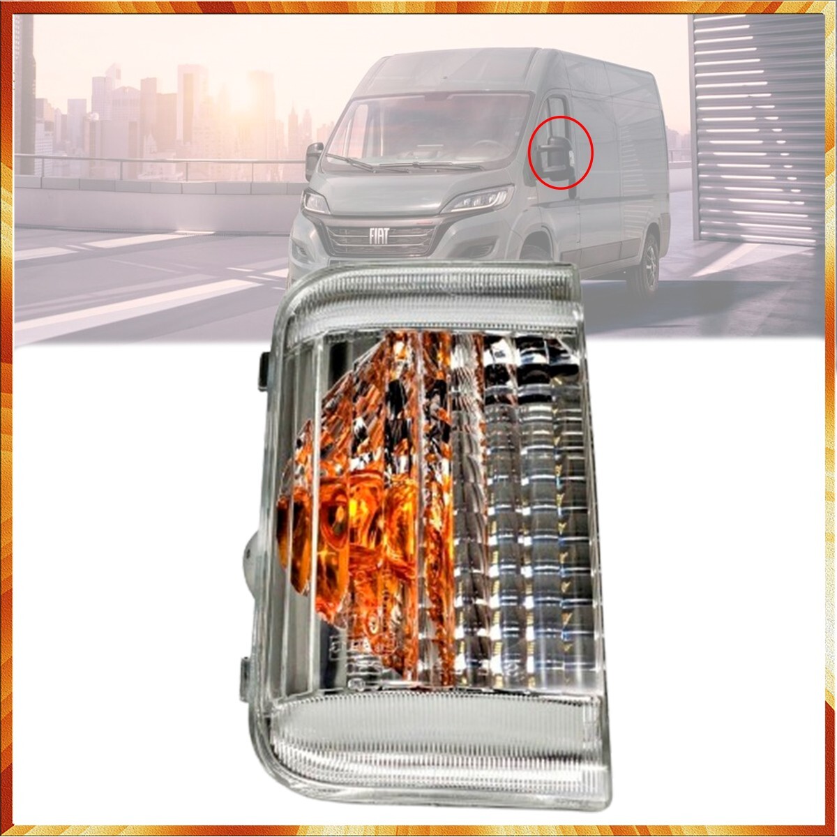 Right Side Mirror Cover With Turn Signal Arm For Ducato Boxer Jumper 2006-2022 – New, RK Brand
