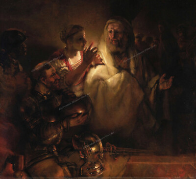 Peter Denouncing Christ by Rembrandt as Giclee Art Print Paper or Canvas