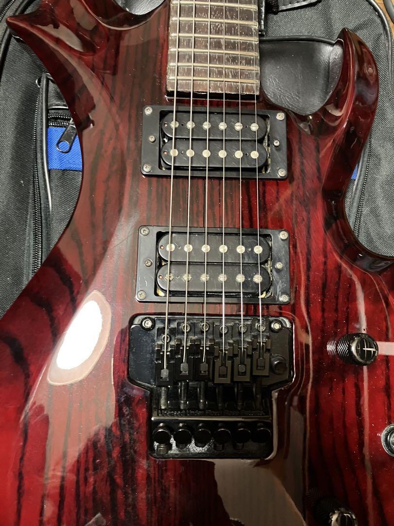 【10302】 GrassRoots G-NH-70 nightmare 柩 Grass Roots G-NH-70 NIGHTMARE Red W/Gig bag Electric Guitar