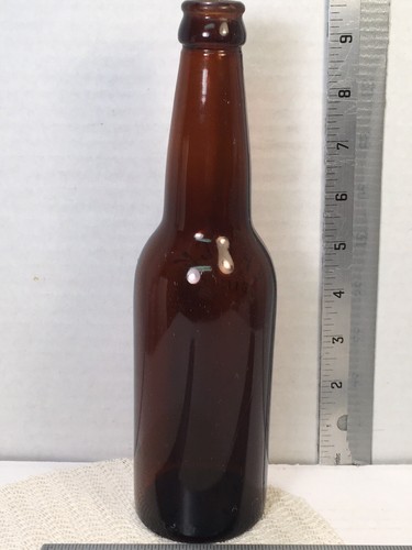 HAUCK CINCINNATI OH AMBER BEER BOTTLE 10" Vintage Collectible - Picture 5 of 5