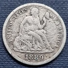 1889 Seated Liberty Dime 10c Better Grade VF Details #62454