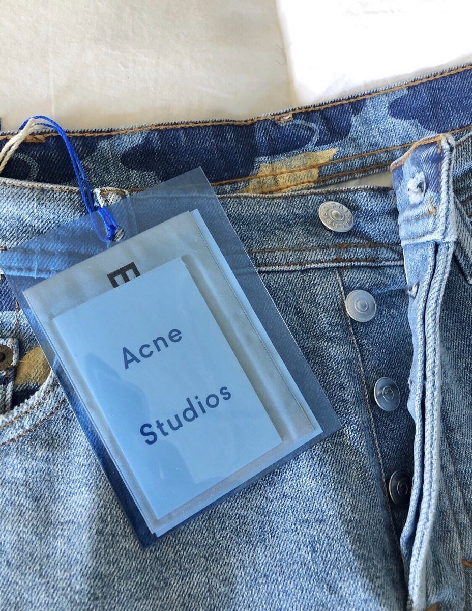 Acne Studios Jeans Bla Konst River Print Cloud Denim Size 32 Acne Studios Jeans Bla Konst River Print Cloud Denim Size 32