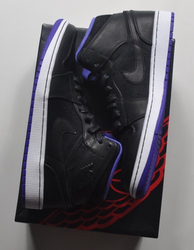 Nike Air Jordan 1 Mid Negro/Negro/Concord - Imagen 1 de 7