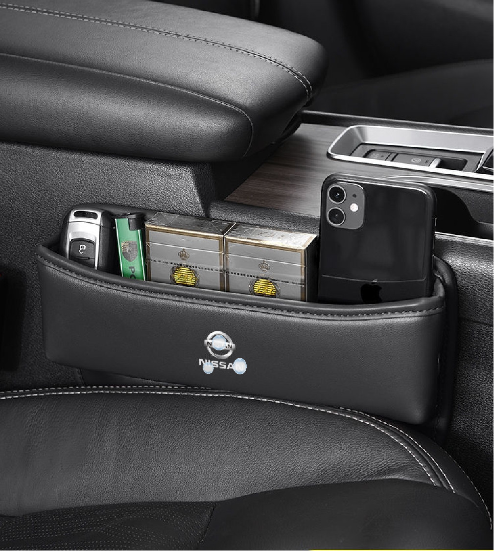 Nissan Car Seat Gap Organizer with Phone Holder in Black or Red