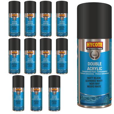 Hycote Farbsprühfarbe Aerosol XDPB905 schwarz matt 150 ml x 12 schnelltrocknend
