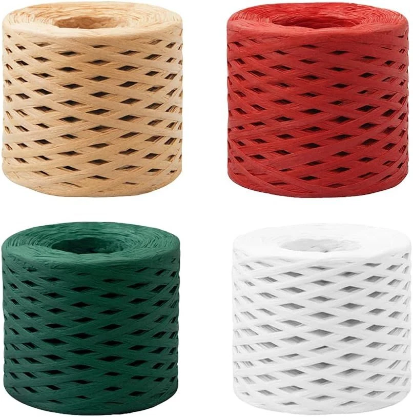 Red and 2024 green raffia