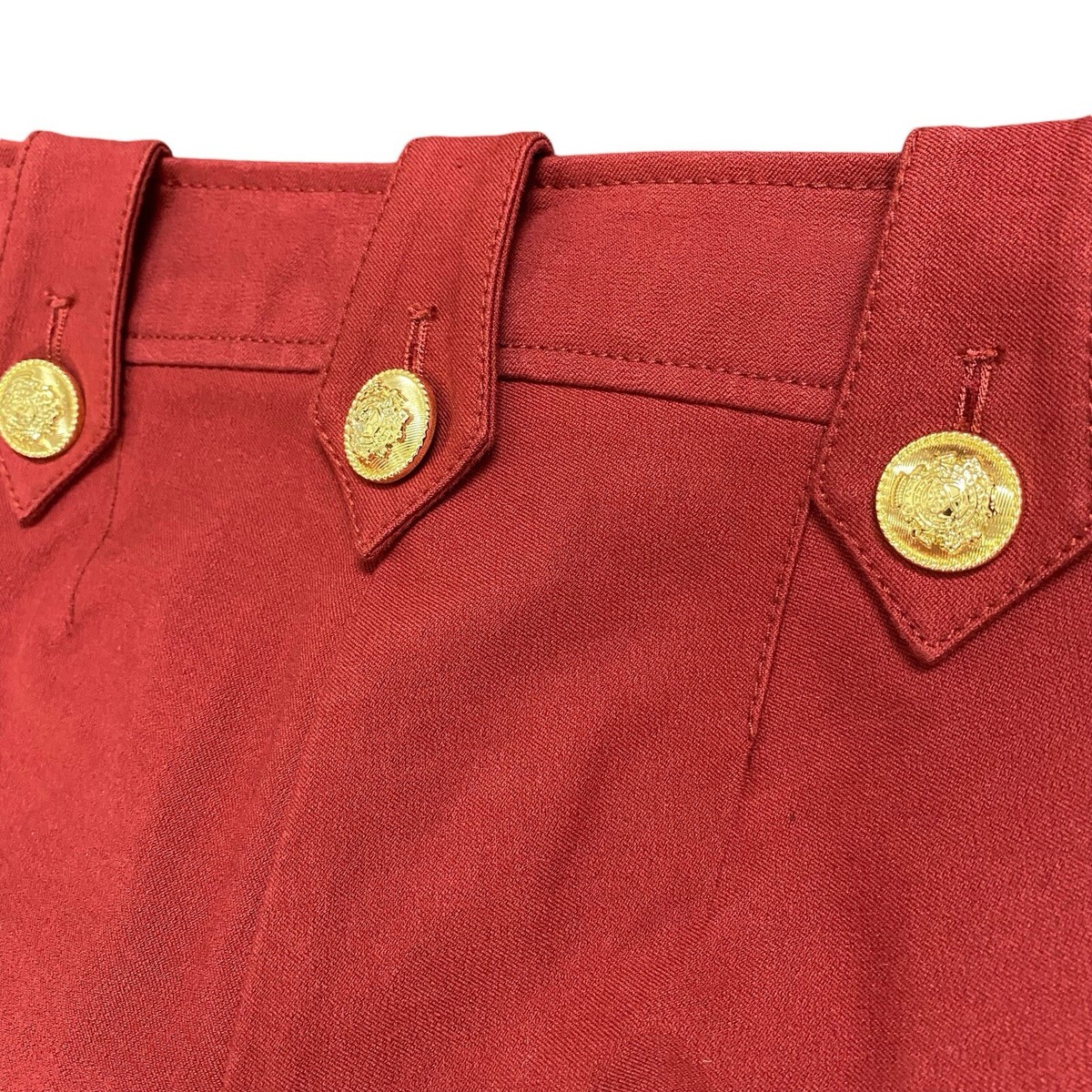 10 Crosby Derek Lam Womens Creased High Rise Pants Red Stretch  display picture 1