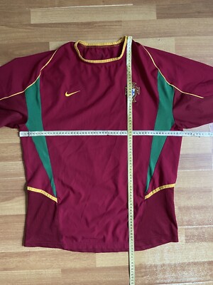 PORTUGAL 2002 HOME FOOTBALL SHIRT SOCCER JERSEY NIKE sz L MEN RED