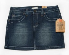 Route 66 Girls Dark Wash Adjustable Waistband Denim Skirt NWT Size 16 RV 16 A1