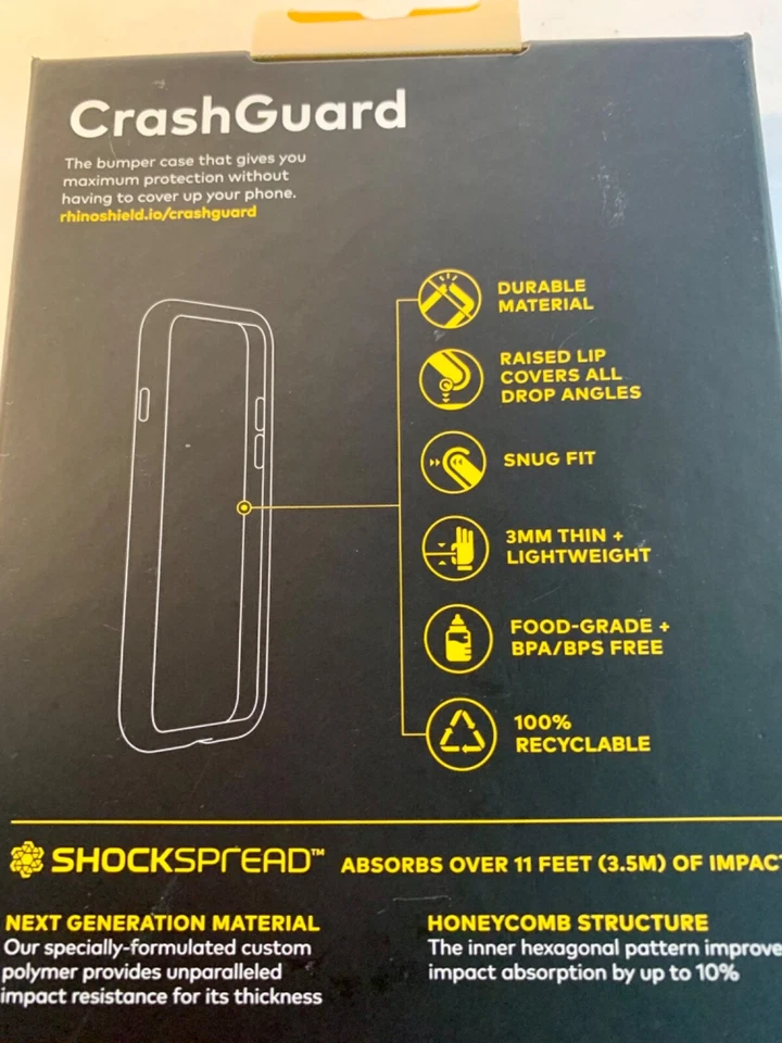 Protector de choque RhinoShield negro grado militar - Google Pixel 2 XL Foto 4 de 4