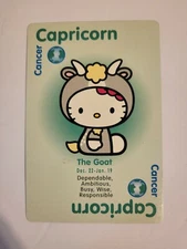 Hello Kitty What's Your Sign SINGLE Rummy Card Game Astrology Zodiac Capricorn 