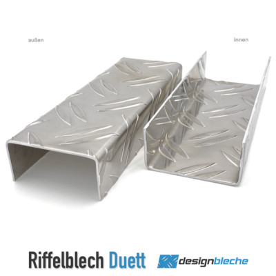 Alu U-Profil Blechwinkel Kantblech U Winkel Riffelblech Alu Abdeckprofil