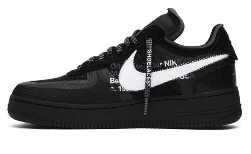 OFF WHITE X NIKE Nike Air Force 1 Low x OFF WHITE nere 2018 AO4606 001 taglia 8 5