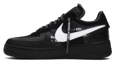 Nike Air Force 1 Low x OFF-WHITE Black 2018 AO4606-001 Size 8.5