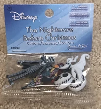 Nightmare Before Christmas Disney License Buttons Jesse James Dress It Up