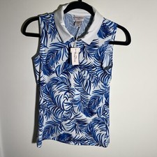 Tommy Bahama Women's Golf 1/4 Zip Slim Floral Top Mini Collar Size XS NWT