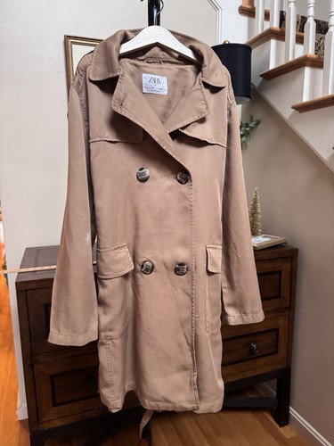 Zara Girl’s Beige Trench Coat - Size 10(140cm) Excellent Condition - Picture 6 of 18