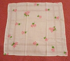Damen Taschentuch mit Blumenmuster vintage 60-er Jahre