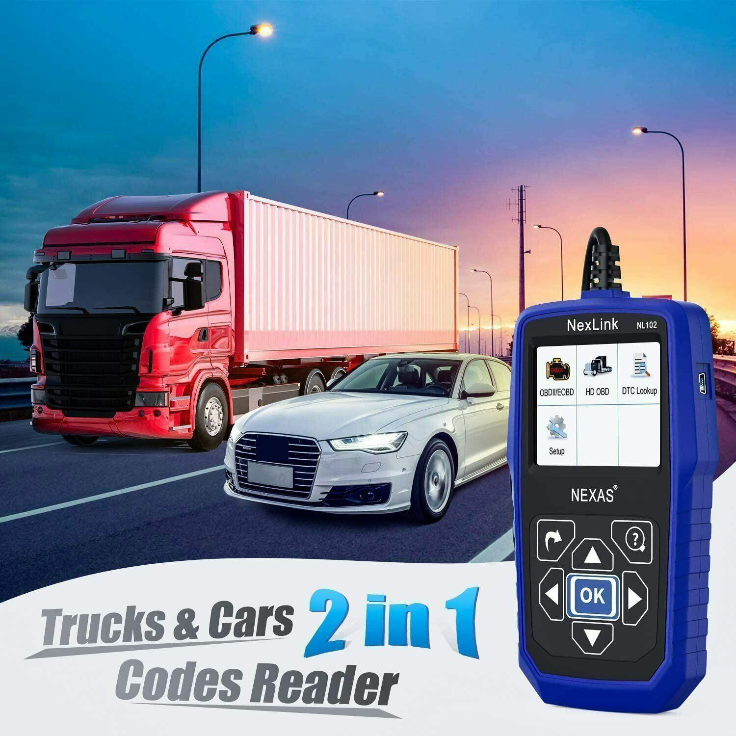 Nexas NL102 HD Diesel Heavy Duty Truck Diagnostic Scanner ABS Engine