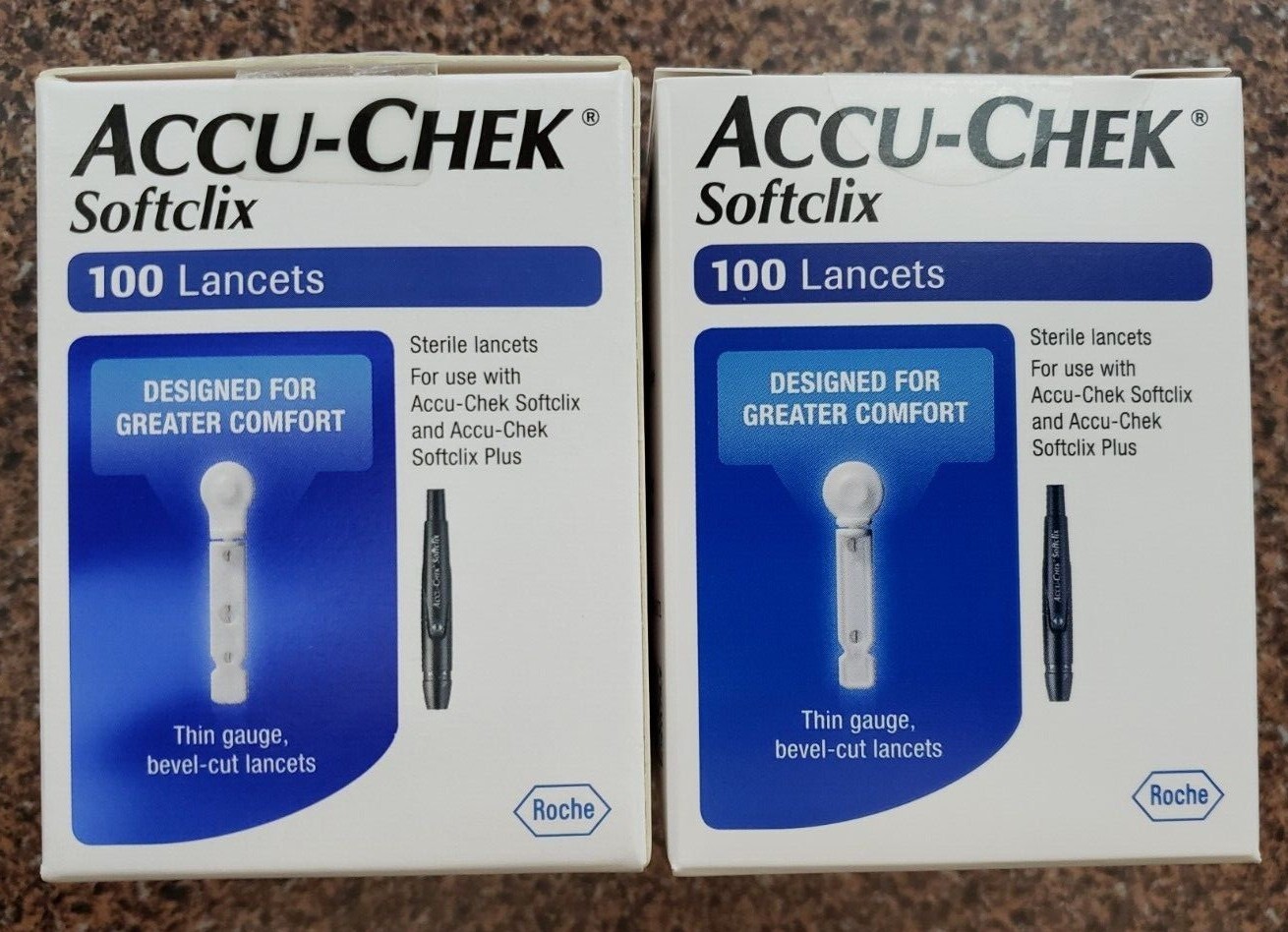 200 AccuChek Softclix Lancets (2 boxes of 100) Expiration 2024 or