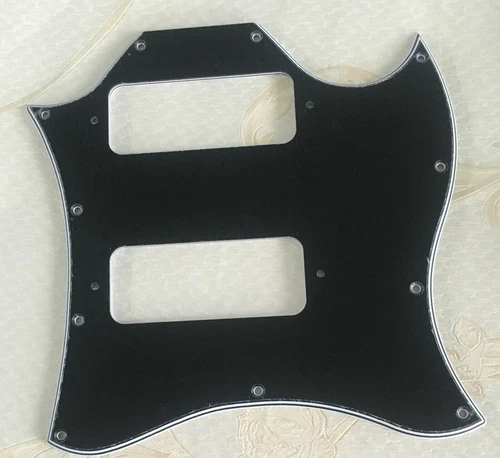 Custom For Gibson SG P90 without birdge holes drill Guitar Pickguard,4 Ply Black