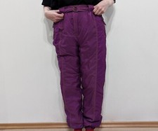 80s Vintage Retro Ninety Eight Geometric Purple Ski Pants Women Size M/L