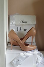 DIOR scarpe donna pelle decolte tacco alto 41 rosa antico 100% ORIGINALE fattura scatola