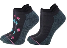 Dr. Motion Women's 2 Pack Cute Design Compression Ankle Socks