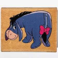 Disney Eeyore Winnie the Pooh Rubber Stamp Wood Mounted All Night Media 997-E07
