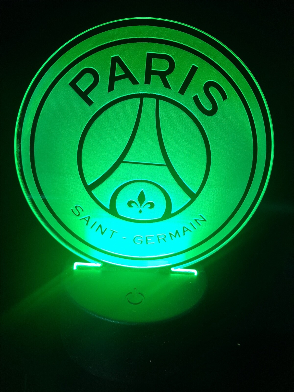 Letrero de mesa Edge iluminado, LED multicolor, club de fútbol Paris Saint-Germain