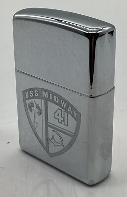 2005 Zippo Lighter USS MIDWAY CV-41 Aircraft Carrier Unfired with