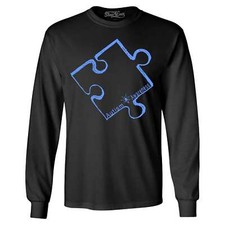 Blue Puzzle Piece Long Sleeve Autism Awareness Shirt