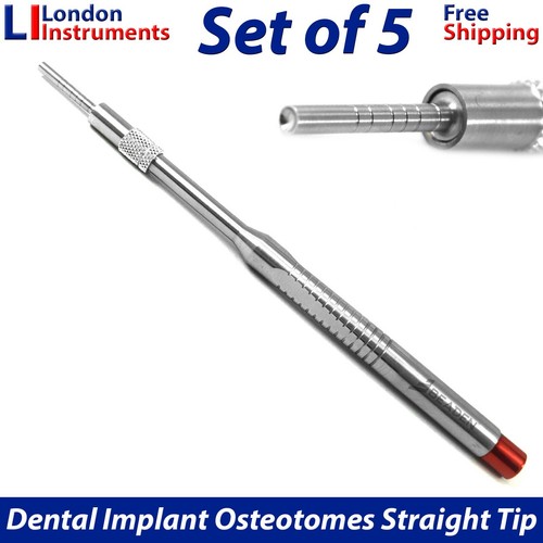 Sinus Lift Osteotomes Kit Concave Straight Dental Implant Instruments Set of 5 - Picture 5 of 6