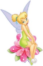 Floral Tinkerbell Fairy Wall Art Bedroom Nursery Car Colour Vinyl Sticker Decal