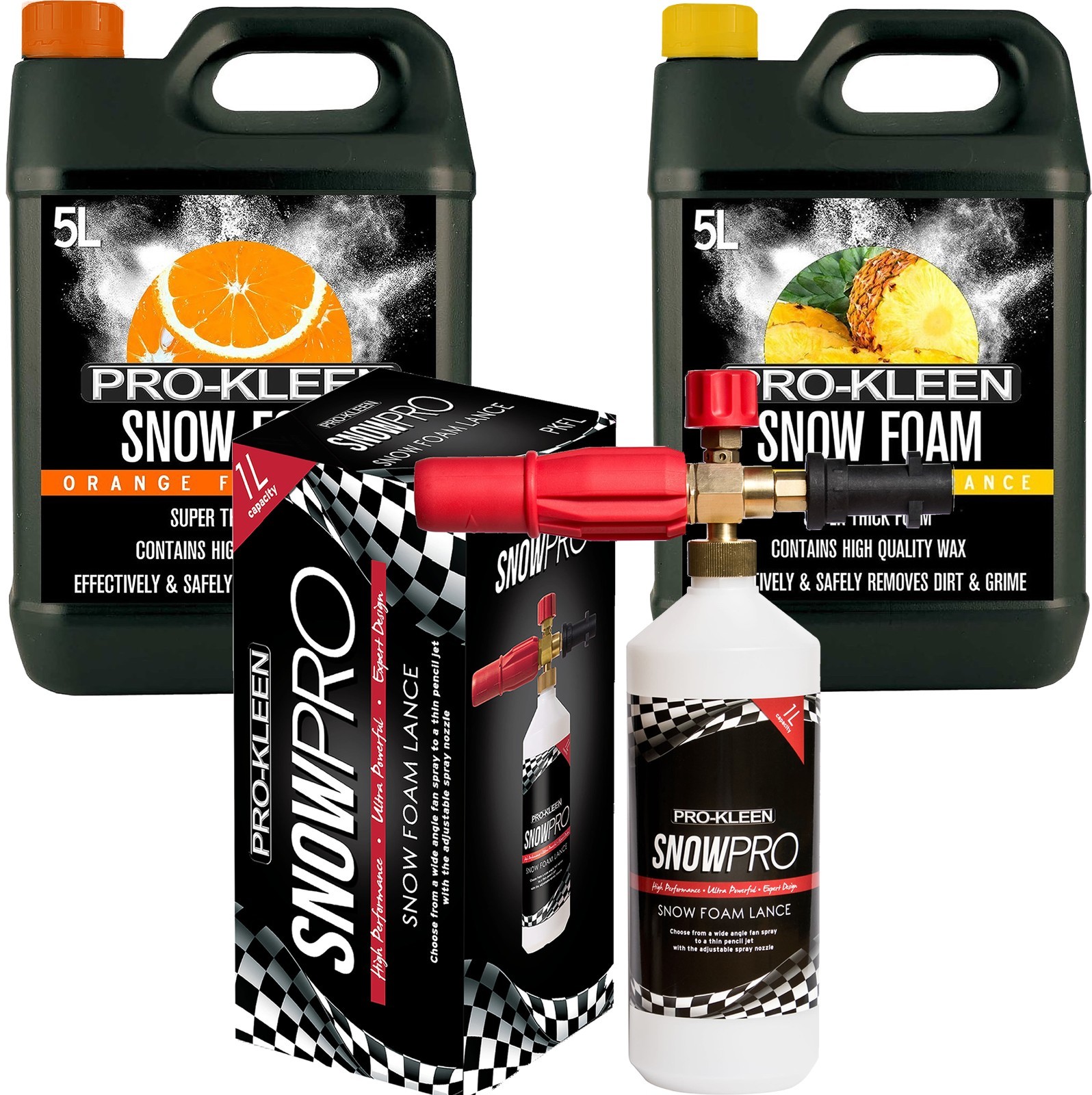ProKleen Car Snow Foam Orange Pineapple 10L & Lance Cannon Karcher K Compatible