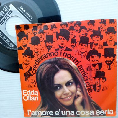 EDDA OLLARI Italien Chanson 7'' Single 45RPM Erstauflage Import Mint Minus